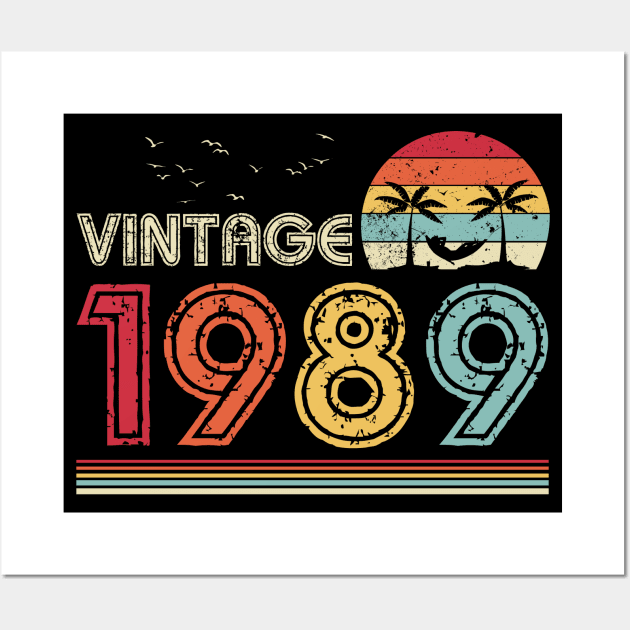 Vintage 1989 Limited Edition 32nd Birthday Gift 32 Years Old Wall Art by Penda